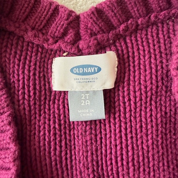 Old Navy Childrens Place HM Girls 2T Cardigan Leggings Bundle Burgundy Pink 4pc - Picture 7 of 9